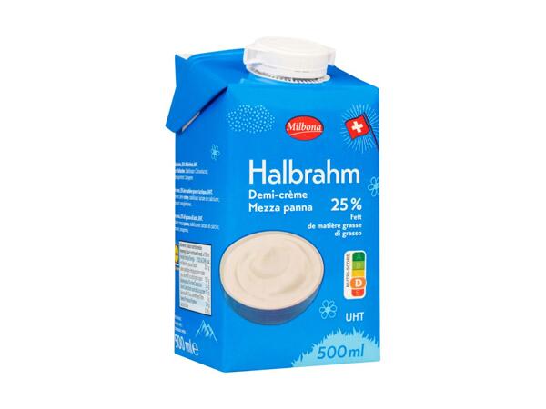 Demi-crème UHT 25% (valable uniquement en Suisse romande)