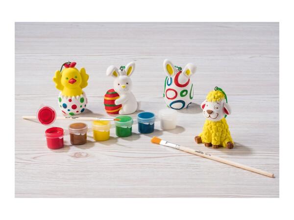 Crelando Paint Your Own Easter Decorations - 12 Piece Set - Easter Figures