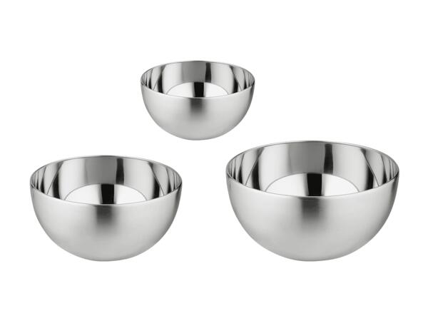 Set de bols en acier inoxydable, 3 pièces