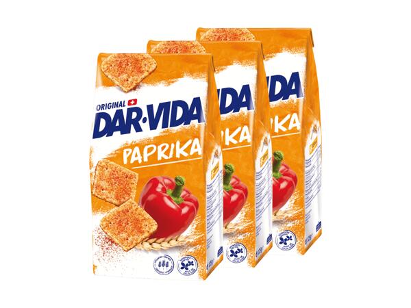 Crackers paprika Dar-Vida, pack de 3