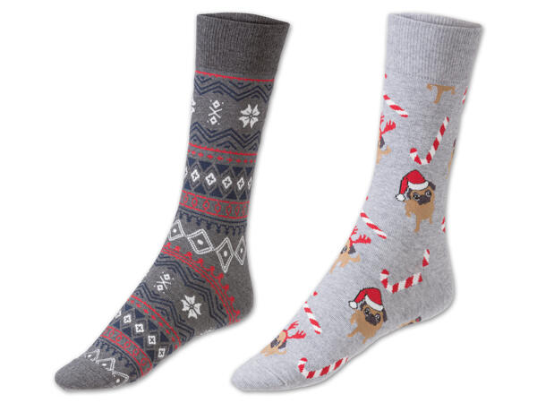 Herren Weihnachtssocken, 2 Paar