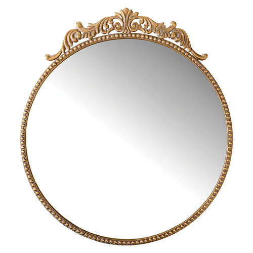 Round Shaped Vintage Style Gilt Mirror