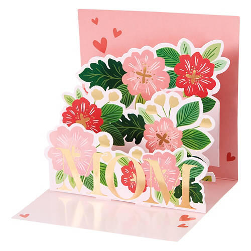 Gold Florals Pop-Up Mother's Day Card