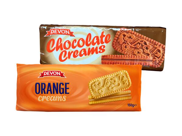 Chocolate or orange creams