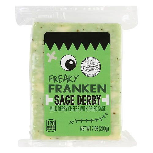 Freaky Franken Sage Mild Derby Cheese, 7 oz