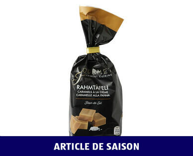 GOURMET 
 CARAMELS À LA CRÈME ET À LA FLEUR DE SEL