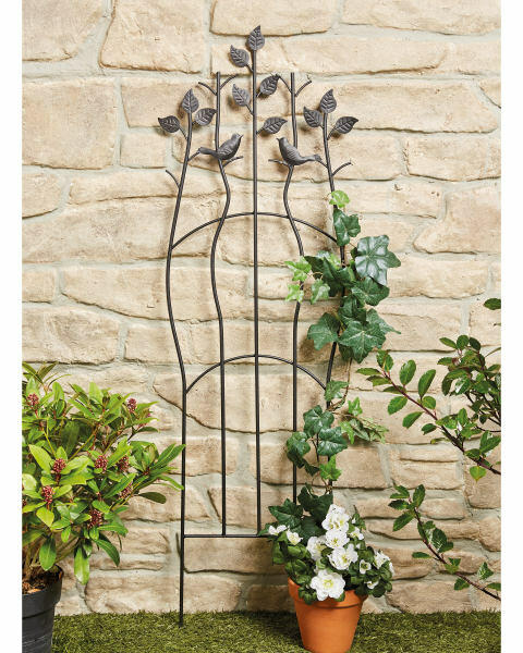 Black Leaves Iron Decorative Trellis