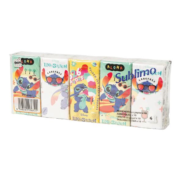 SUBLIMO(R) 				Bedruckte Taschentücher, 10er-Packung