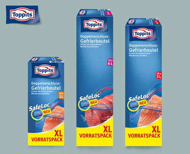 TOPPITS Doppelverschluss-Gefrierbeutel