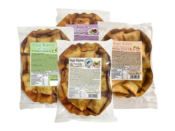 Bugie Filled with Hazelnut, Apples, Wild Berries or Apricots