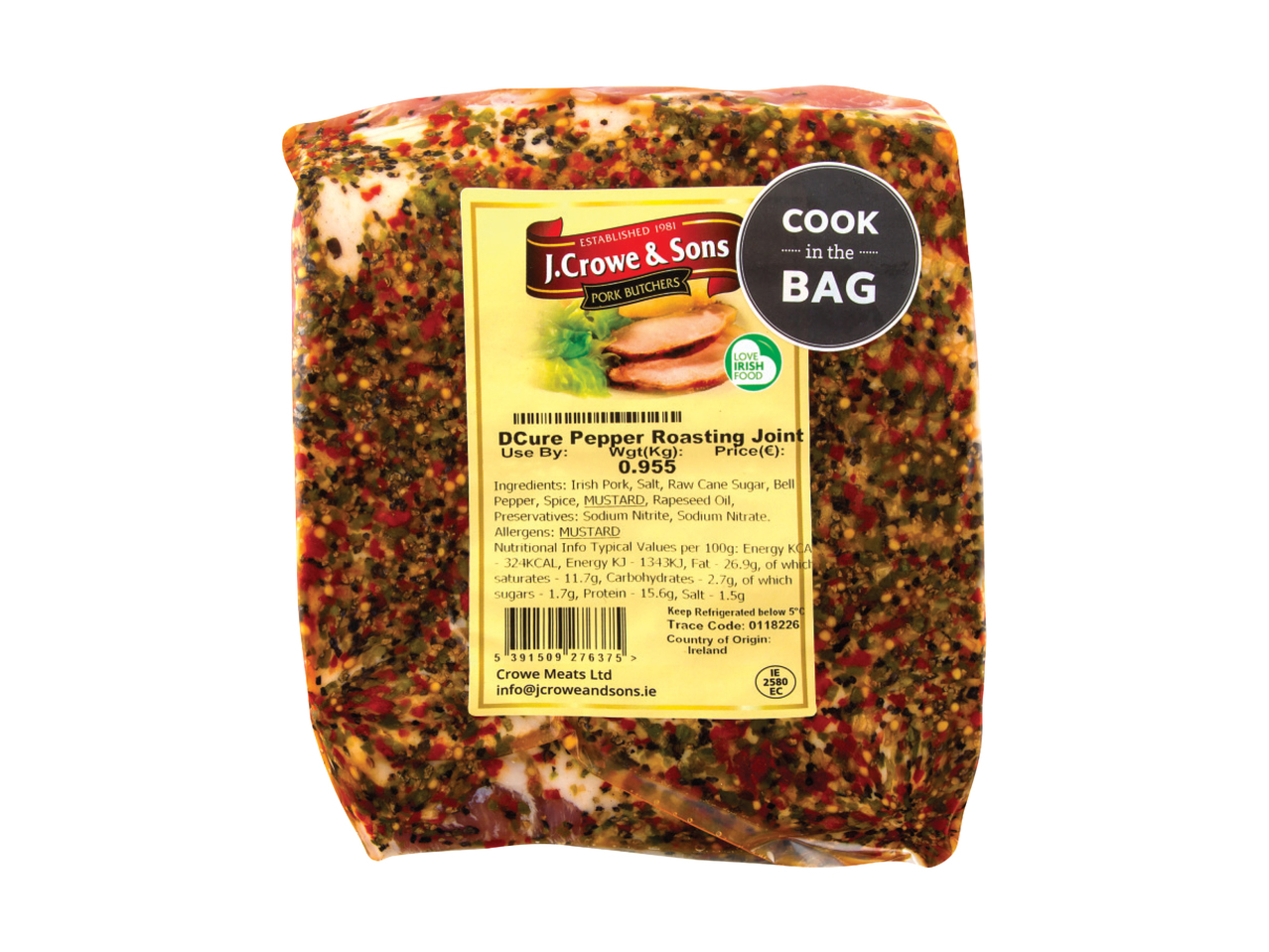 CROWE'S FARM Dry Cure Pepper Roasting Joint