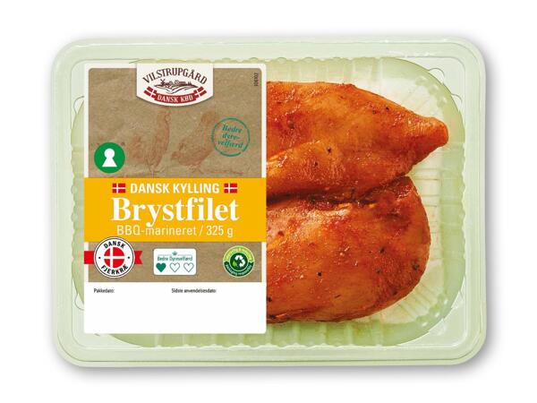 Kyllingebrystfilet, kyllingebrystfilet med BBQ eller snap steak