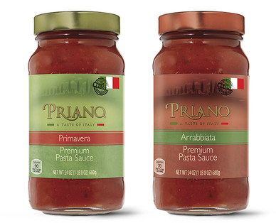 Priano Primavera or Arrabbiata Sauce
