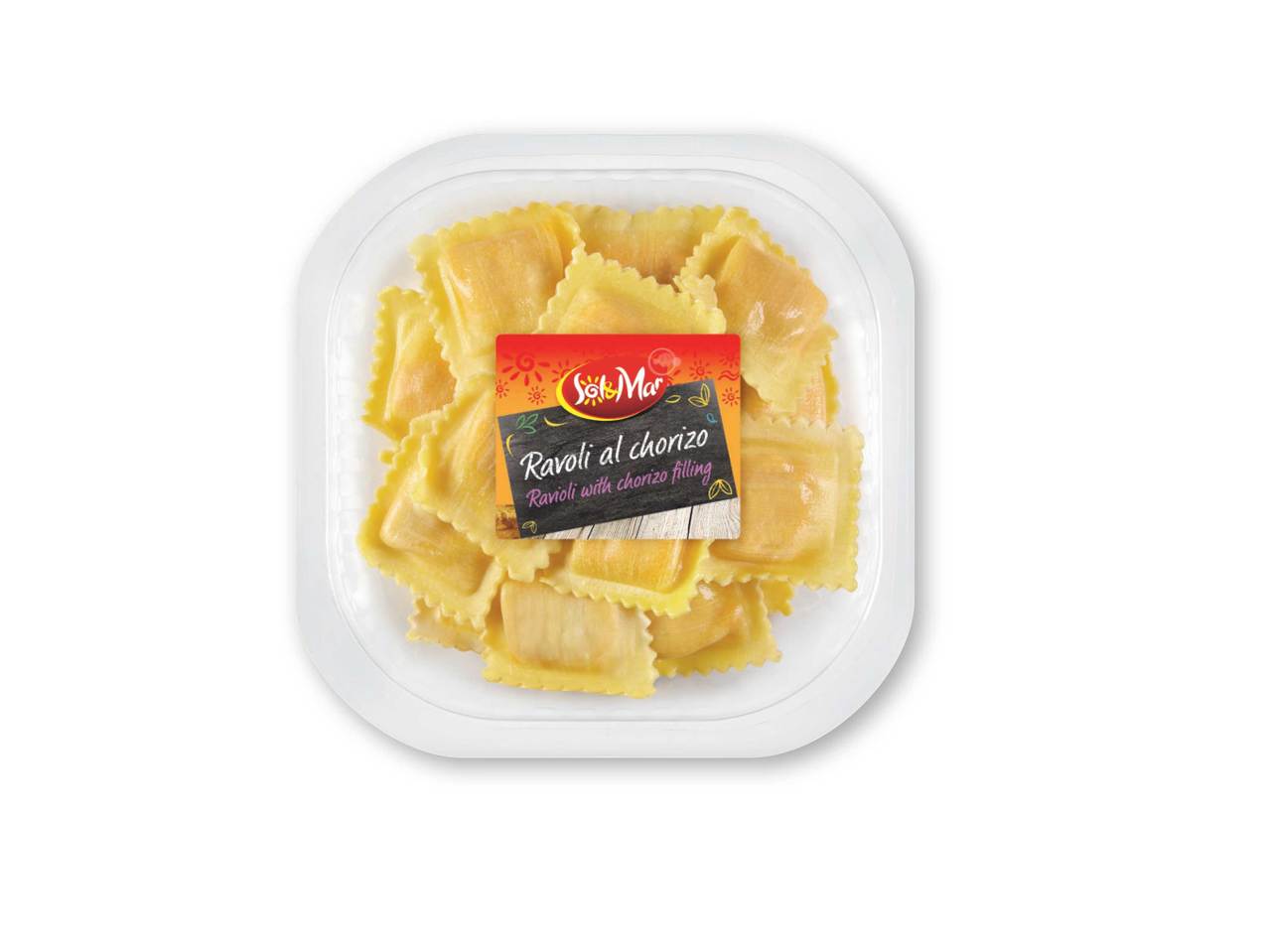 SOL & MAR Ravioli with Chorizo