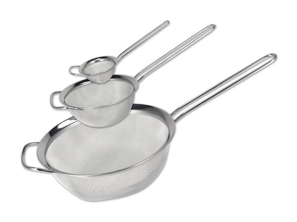 Edelstahl-Küchensieb-Set, 3 Stück