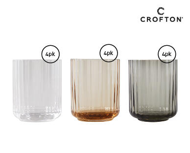Ribbed Glassware 4pk