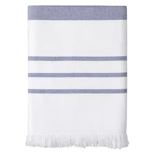 30" X 56" Coastal Turkish Bath Towel, Blue