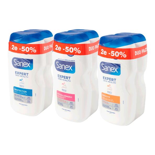 SANEX(R) 				Gel douche, 2 pcs