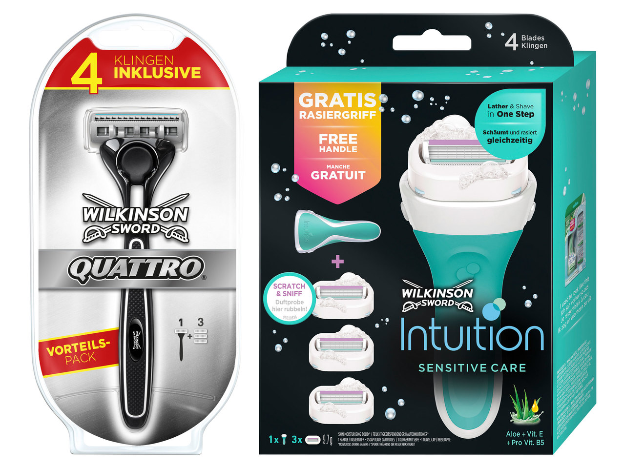 WILKINSON Intuition oder Quattro Titanium Rasierer