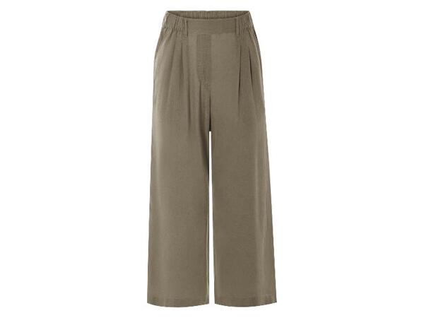Dámské culotte kalhoty s podílem lnu