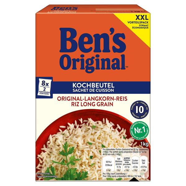 BEN'S ORIGINAL™ Kochbeutel Original-Langkorn-Reis 1 kg