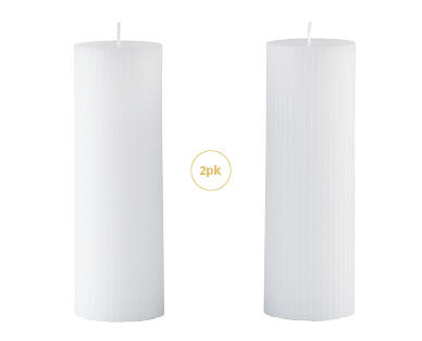 Short Pillar Candle 2pk
