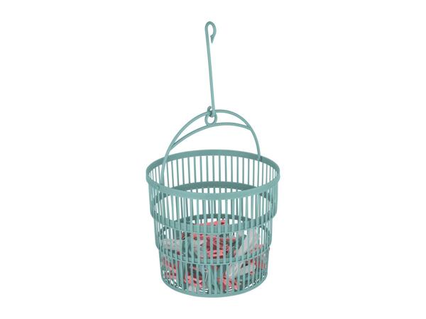 Livarno Home Collapsible Basket With Clothes Pegs