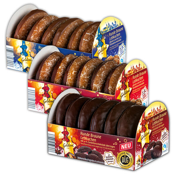 Runde braune Lebkuchen