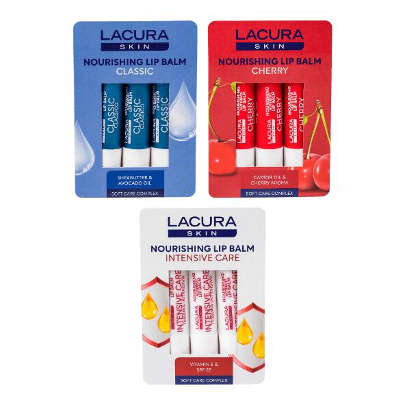 LACURA(R) 				Voedende lippenbalsem, 3 st.