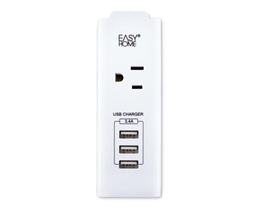 Easy Home 
 Wall Outlet or Outlet Extender with USB