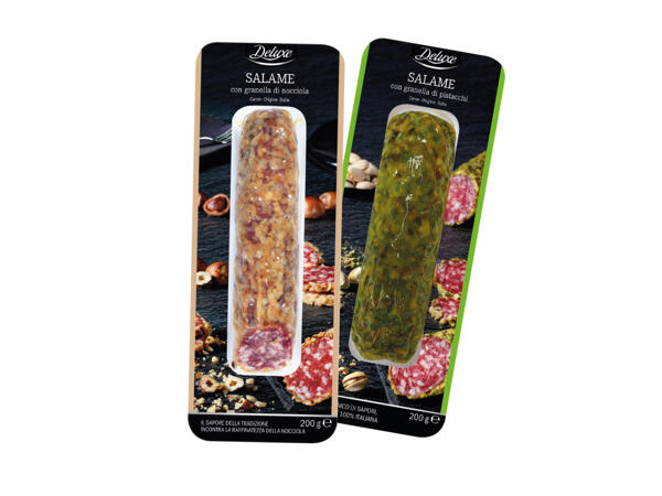 Salami with Chopped Hazelnut or Pistachio
