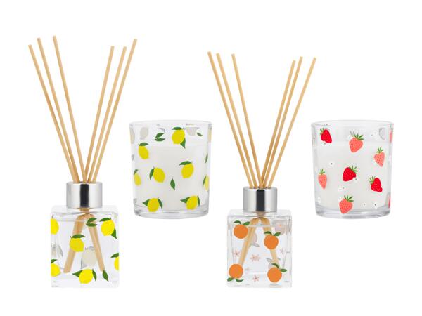 Bougie parfumée/bâtonnets d'encens dans un verre