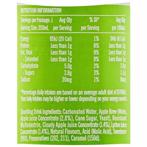 Brewed Apple + Lychee 4 Pack 250ml