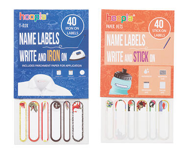 Iron-On or Stick-On Labels 40pk