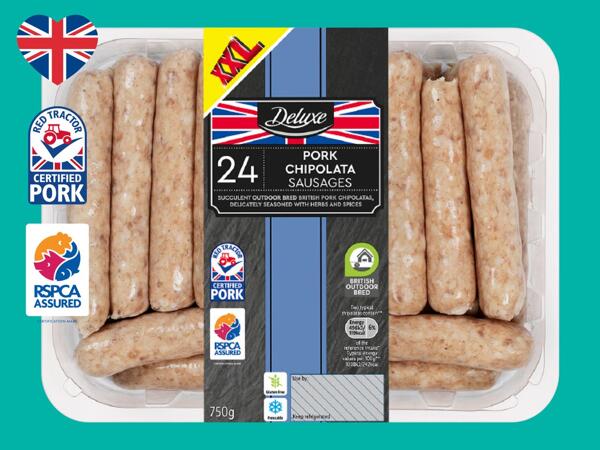 Deluxe 24 British Pork Chipolatas