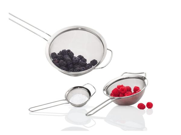 Stainless steel sieve set, 3 pieces