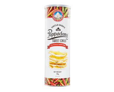 Uncle Saba's Sweet Chilli Poppadoms 70g