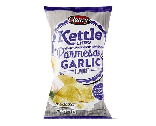 Clancy's 
 Buffalo Wing or Parmesan Garlic Kettle Chips