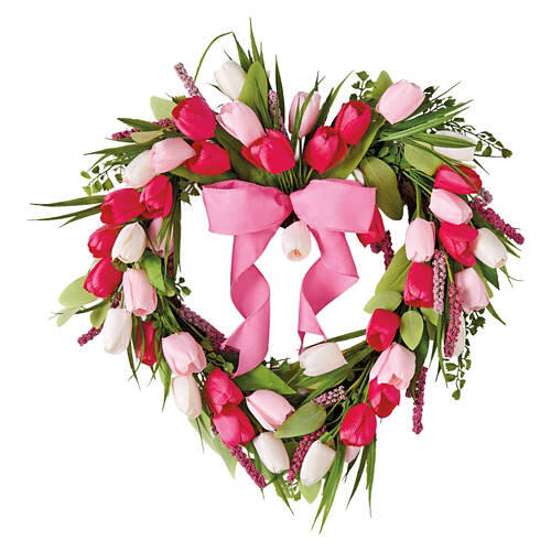Floral Wreath - Pastel Tulips