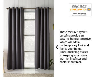 Block-out Eyelet Curtains 2pk