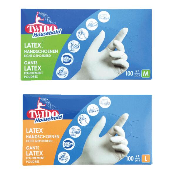 Gants en latex, 100 pcs