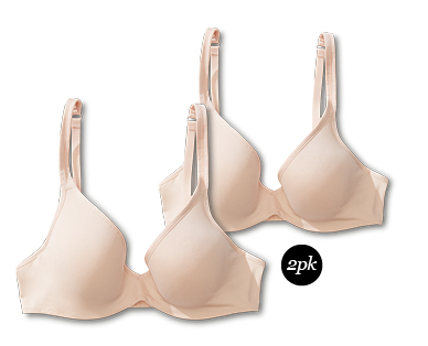 Ladies T-shirt Bra 2pk