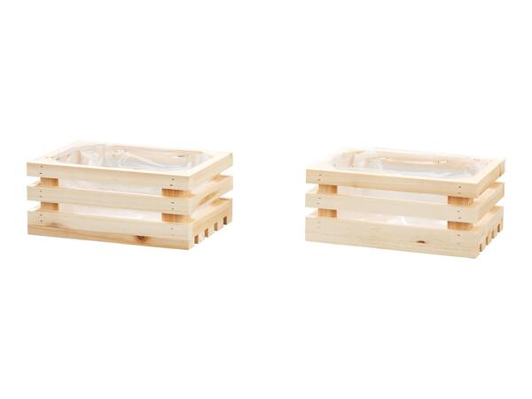 Parkside Wooden Planter Set - Set of 2 - Light
