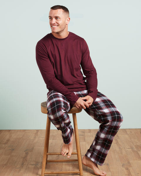 Burgundy Mens Pyjamas