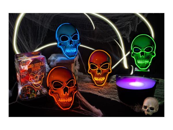Haunted House Neon Lit Skull Mask