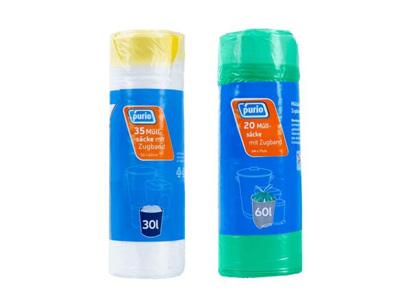Müllbeutel mit Zugband