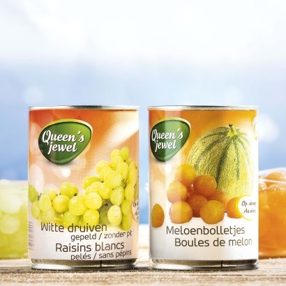 Raisins ou petites boules de melon