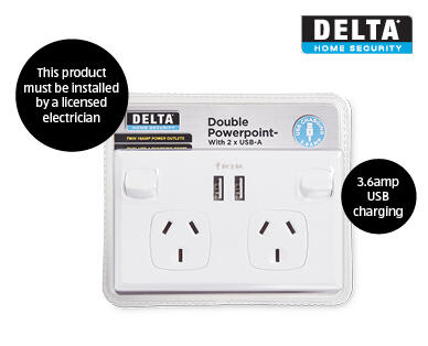 Double Power Point with USB Ports