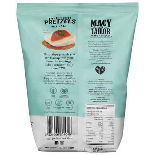Pressed Pretzels Sea Salt 180g
