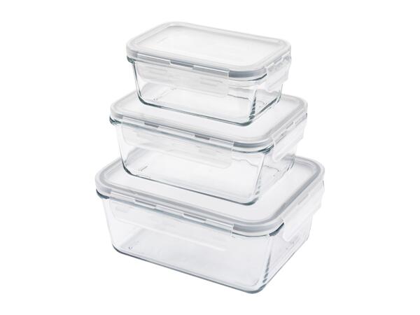 Ernesto Glass Food Storage Containers - 3-piece set